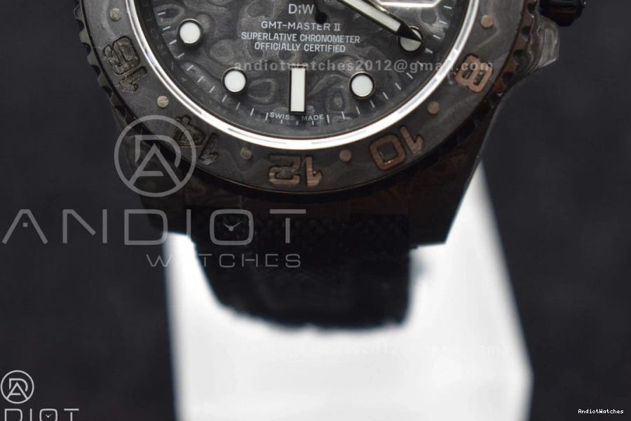 GMT Edition DIW Best Carbon All Practical Black CHS Black on Nylon 423 Black OMF SA3186 Dial Strap 0423